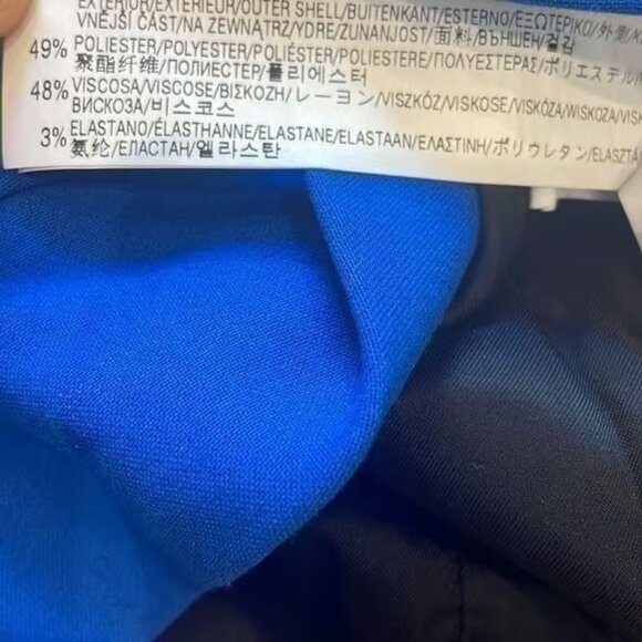 Zara Royal Blue Blazer Zipper Jacket Woman’s Size Medium - Picture 4 of 4